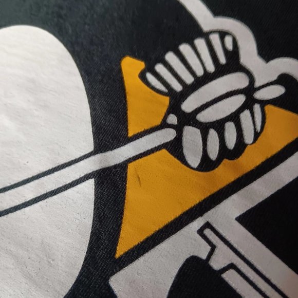 Pittsburgh Penguins Sidney Crosby Men Large T Shirt Black Pro Edge NHL Hockey - Picture 8 of 8